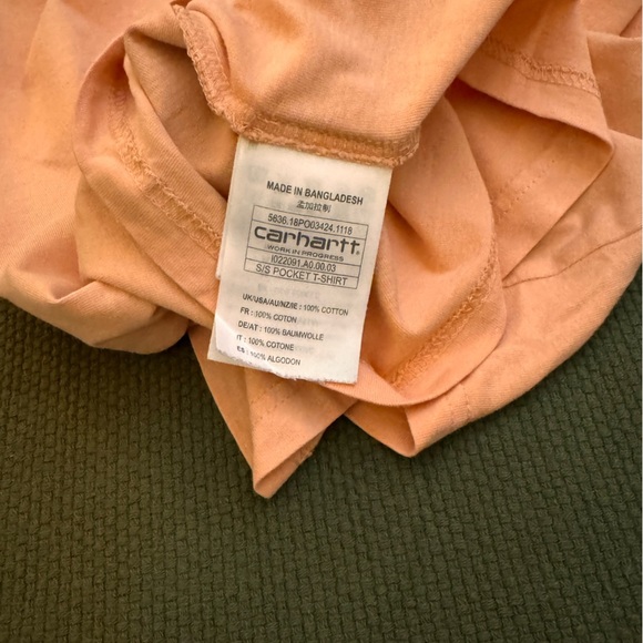 Carhartt Work In Progress Tshirt Peach - Picture 4 of 4
